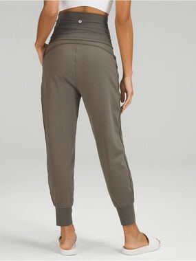 Lululemon Size 4 Align Super-High-Rise Ribbed-Waist Jogger Full Length - Olive